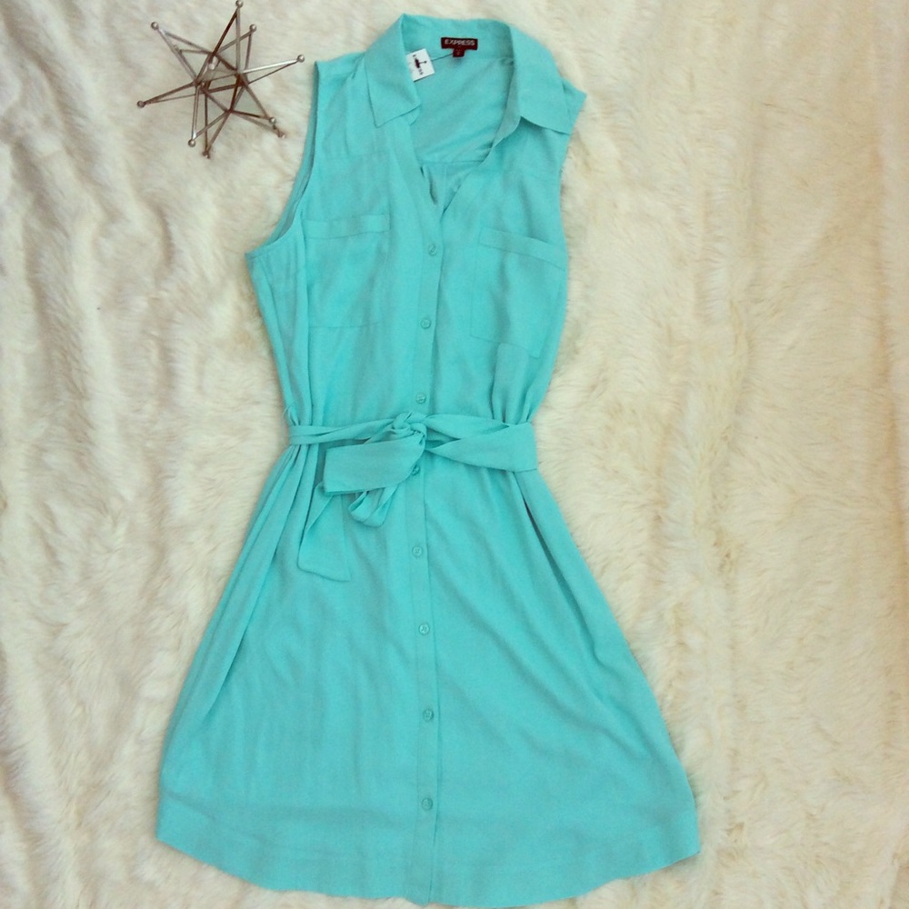 Mint green dress